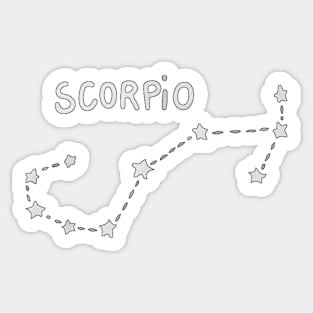 Zodiac Sign - Scorpio Black Sticker